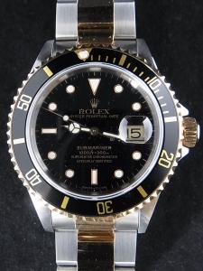 ロレックス サブマリーナ 16613 中古 内箱外箱保証書（ヘコミあり）