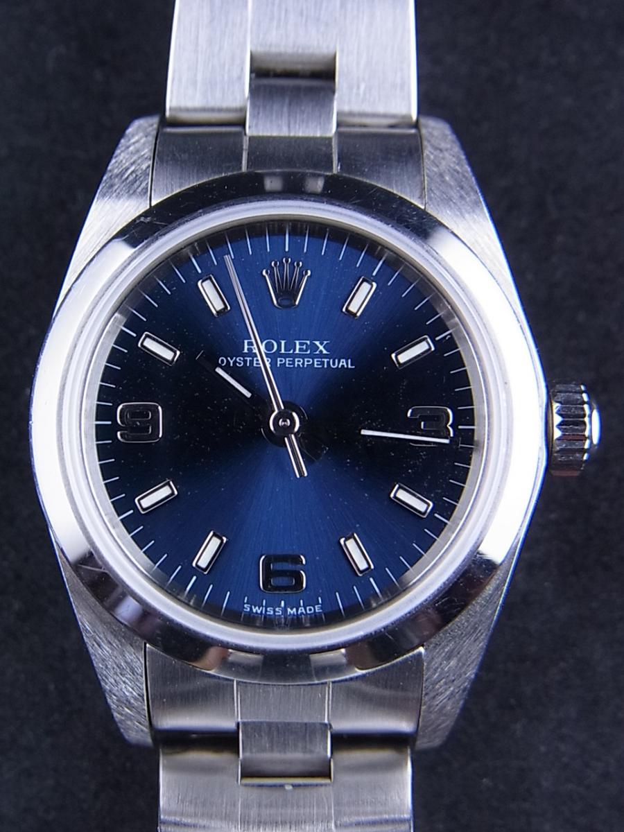 ロレックスオイスターパーペチュアル 76080 ブルー文字盤 - 時計