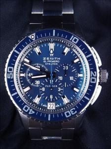 ゼニス ストラトスフライバック 03-2067-405-51-M2060 中古 内箱、外箱、保証書あり　余りコマ4つ