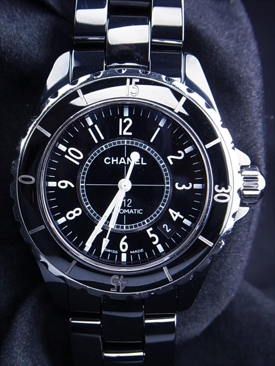 シャネル J12 H0685 ブラックアラビア文字盤　デイト表示 防水機能200m ケース径38mm(中古)
