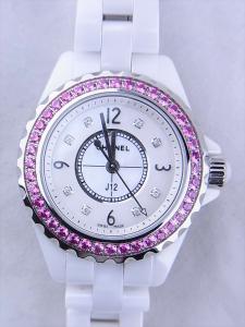 シャネル J12 H3243 中古 内箱 外箱 保証書 余りコマ2つ