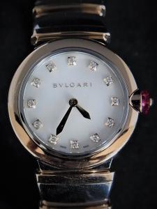 ブルガリ ルチェア LU28WSPGSPG-12 中古 内箱 外箱 保証書 余りコマ2つ