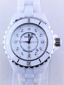 シャネル J12 H1628 中古 内箱 外箱 保証書 余りコマ2つ