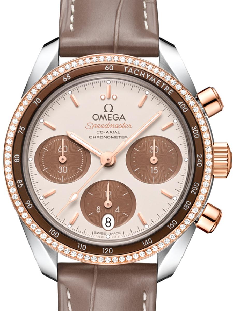 オメガ スピードマスター 324.28.38.50.02.002 シルバー チョコマスター ローズゴールド、(中古)
