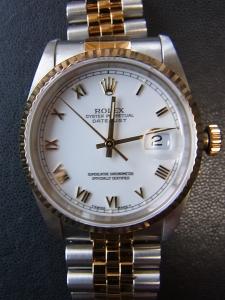ロレックス デイトジャスト 16233 中古 内箱 外箱 余りコマ2つ