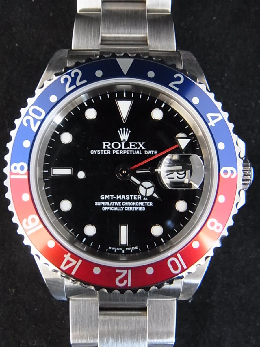 ロレックス GMTマスター2 16710 黒文字盤 赤青ベゼル シリアルY番（2002年頃製造）(中古)高価買取事例
