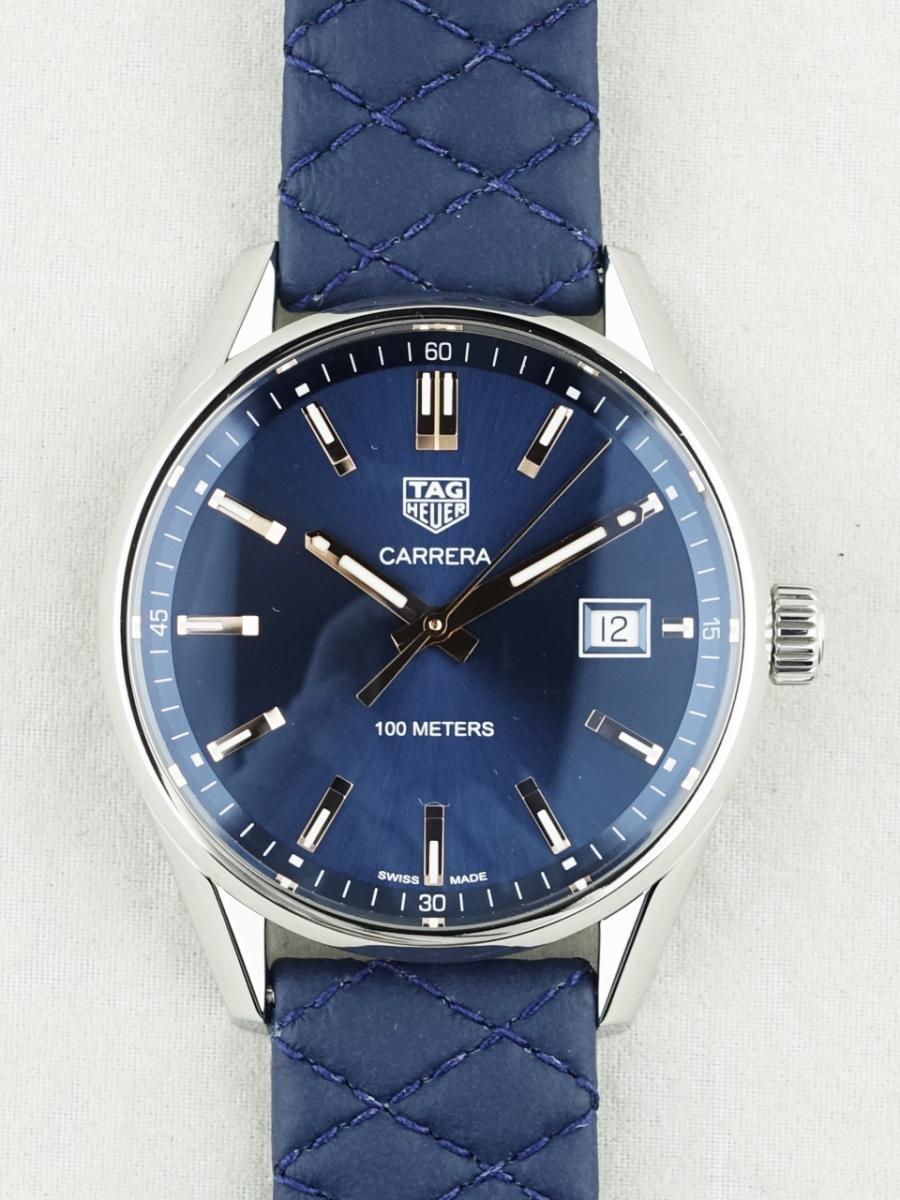 タグホイヤー カレラ WAR1112.FC6391 青文字盤 レディ クオーツ レザーキルティング(新品)