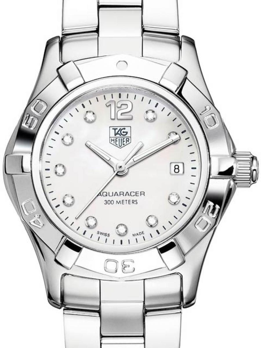 タグ・ホイヤー TAG HEUER アクアレーサー ホワイトシェル WAF1415 ホワイトシェル ステンレススチール クオーツ レディース 腕時計