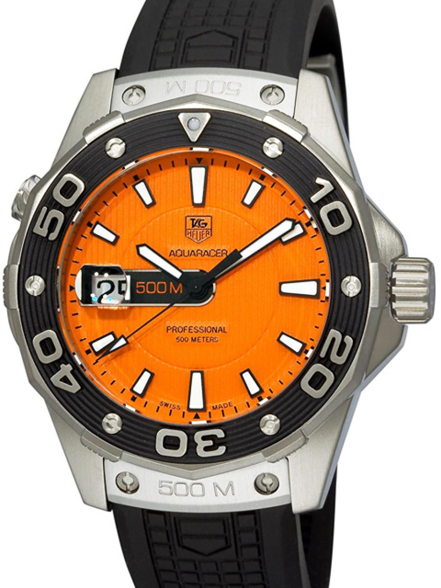タグホイヤー アクアレーサー WAJ1113.FT6015 オレンジ(ほぼ未使用)