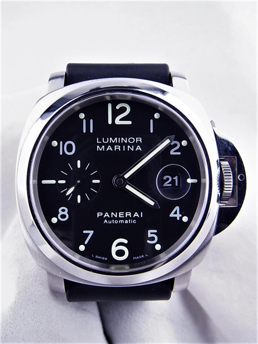 パネライ ルミノール PAM00164 黒文字盤 マリーナ オートマチック H番 ラバーストラップ(中古)