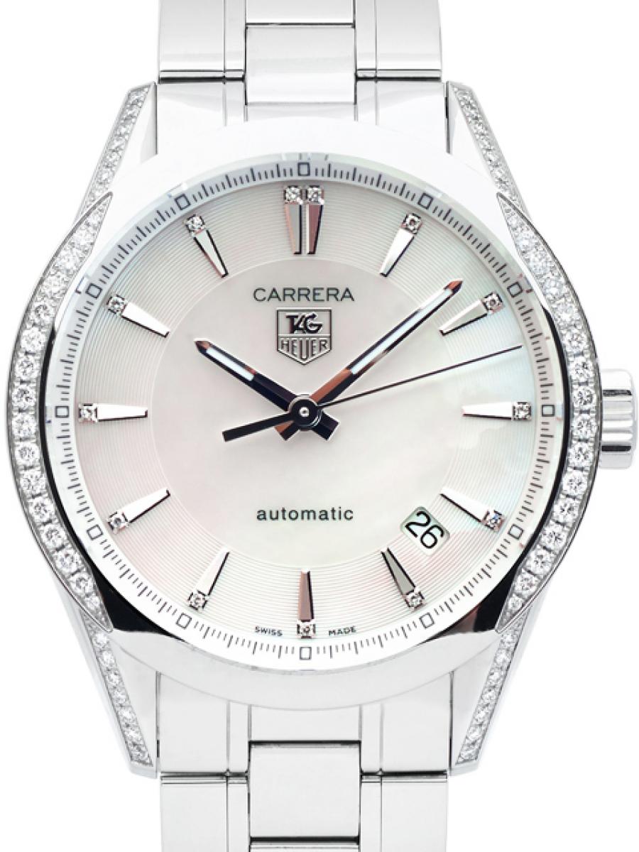 タグホイヤー カレラ WV2212.BA0798 ホワイトシェル 　ダイヤモンド(ほぼ未使用)