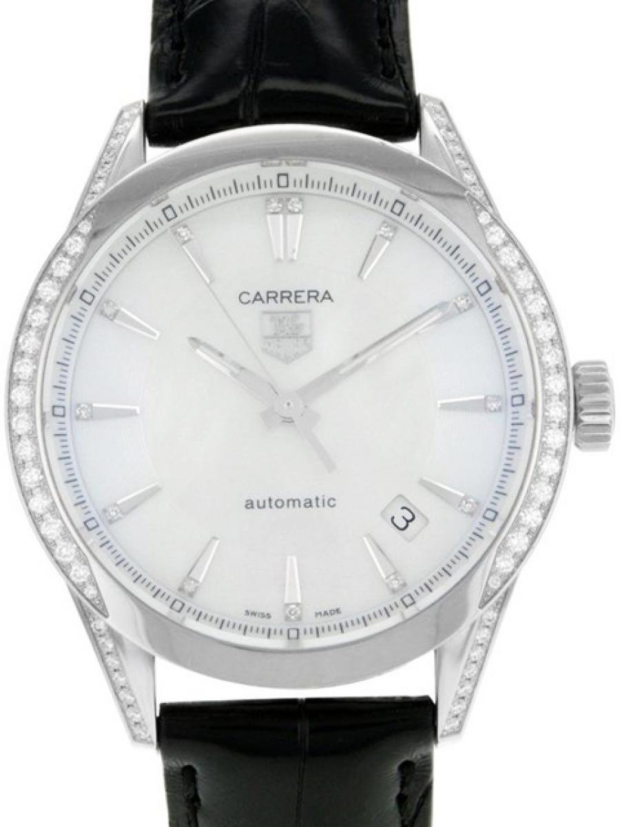 タグホイヤー カレラ WV2212.FC6302 ホワイトシェル 　ダイヤモンド(ほぼ未使用)