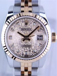 ロレックス デイトジャスト 179171G 綺麗な中古 内箱 外箱 保証書 余りコマ2つ