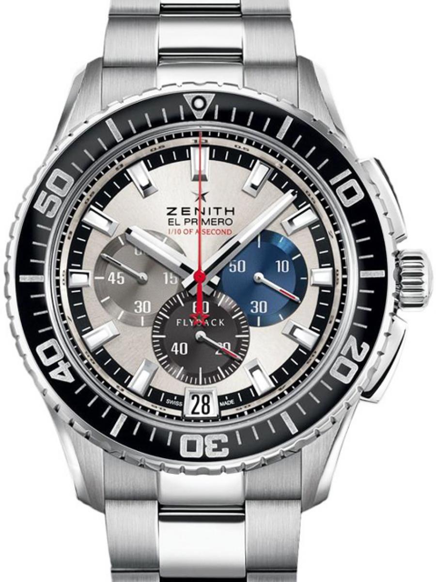 ゼニス ストラトスフライバック 03.2062.4057/69.M2060 シルバー クロノ メンズ(新品)