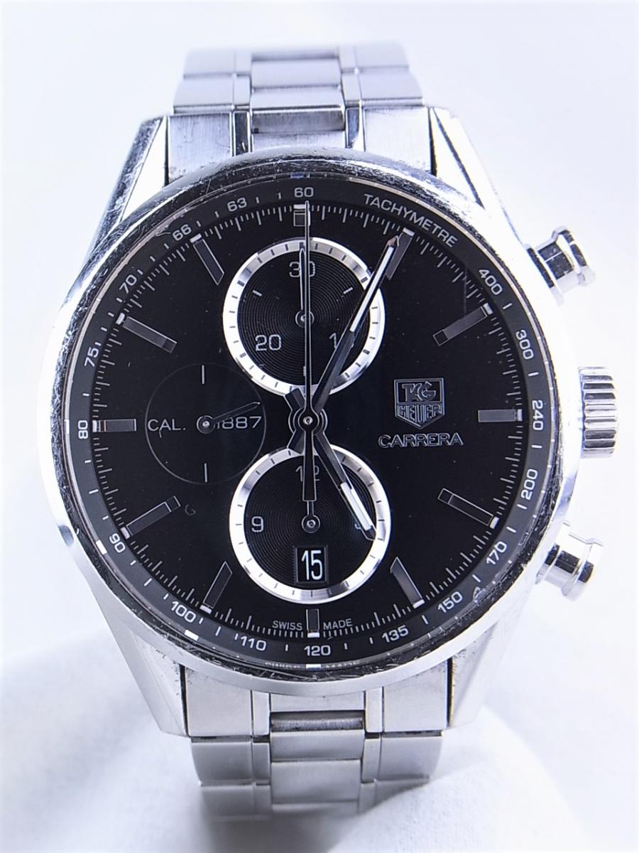タグホイヤー カレラ CAR2110-1 ブラック メンズ(※クロノ不良、ガラスキズ大)