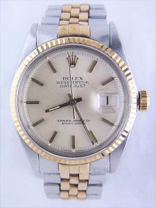 ロレックス デイトジャスト 1601 ＡＢ※ガラスキズ、ブレスよれ大