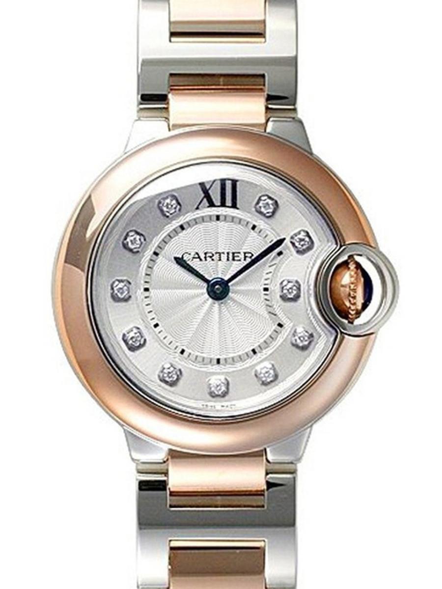 カルティエ バロンブルー W3BB0005 シルバー 人気モデル/ダイヤモンド レディース　18Kピンクゴールド　SM スモールサイズ(新品未使用)