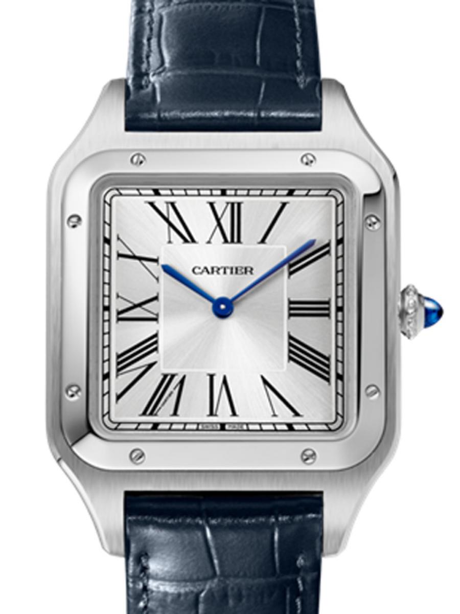カルティエ サントス WSSA0032 シルバー 人気モデル/サントスドュモン メンズ　マニュファクチュール　XLサイズ　サテン仕上げ(新品未使用)