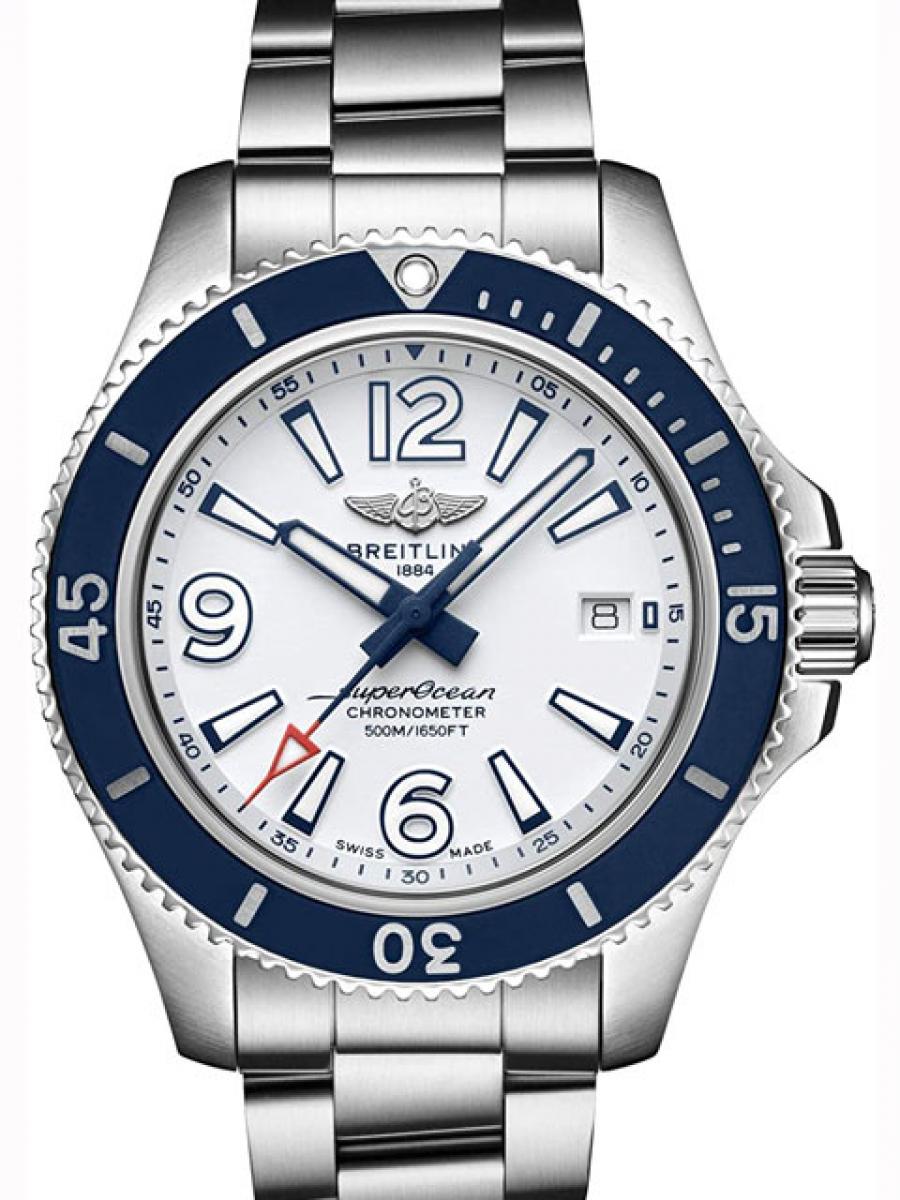 ブライトリング スーパーオーシャン A17366D81A1A1 ホワイト ダイバーズウオッチ デイト クロノ 夜光塗料   メンズ　防水　42ｍｍ　500ｍ防水　(新品未使用)