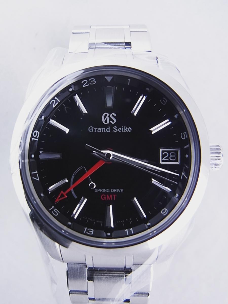 セイコー SEIKO Grand Seiko(グランド セイコー) ヘリテージコレクション スプリングドライブGMT SBGE211 ブラック SS 自動巻き メンズ 腕時計