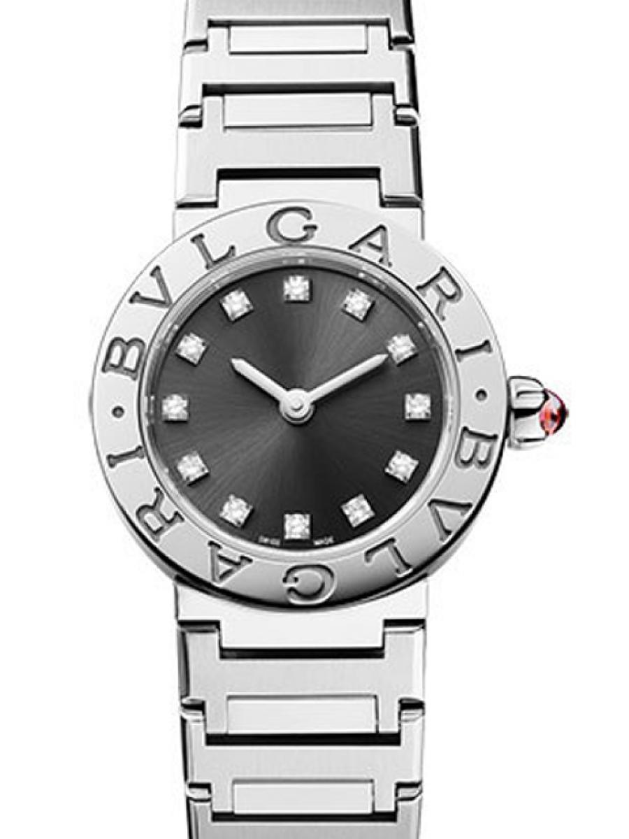 ブルガリ ブルガリブルガリ 102942 グレー ダイヤモンド ソレイユ文字盤 ダイヤル  レディース　23ｍｍ　チャコール　(新品未使用)