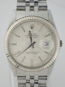 ロレックス デイトジャスト 16014 中古、リューズ取れベルトよれ 無