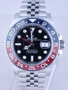 ロレックス GMTマスター2 126710BLRO 中古、未使用、コマ無し、(17cm程バックル一段伸ばし可能) 内箱、外箱、保証書