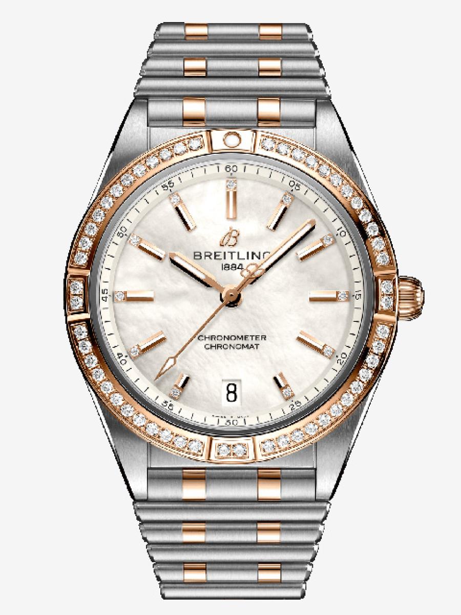 ブライトリング クロノマット U10380591A2U1 ホワイト オートマチック 36 U10380  白 ダイヤモンド レディース　ブライトリング10　(新品未使用)