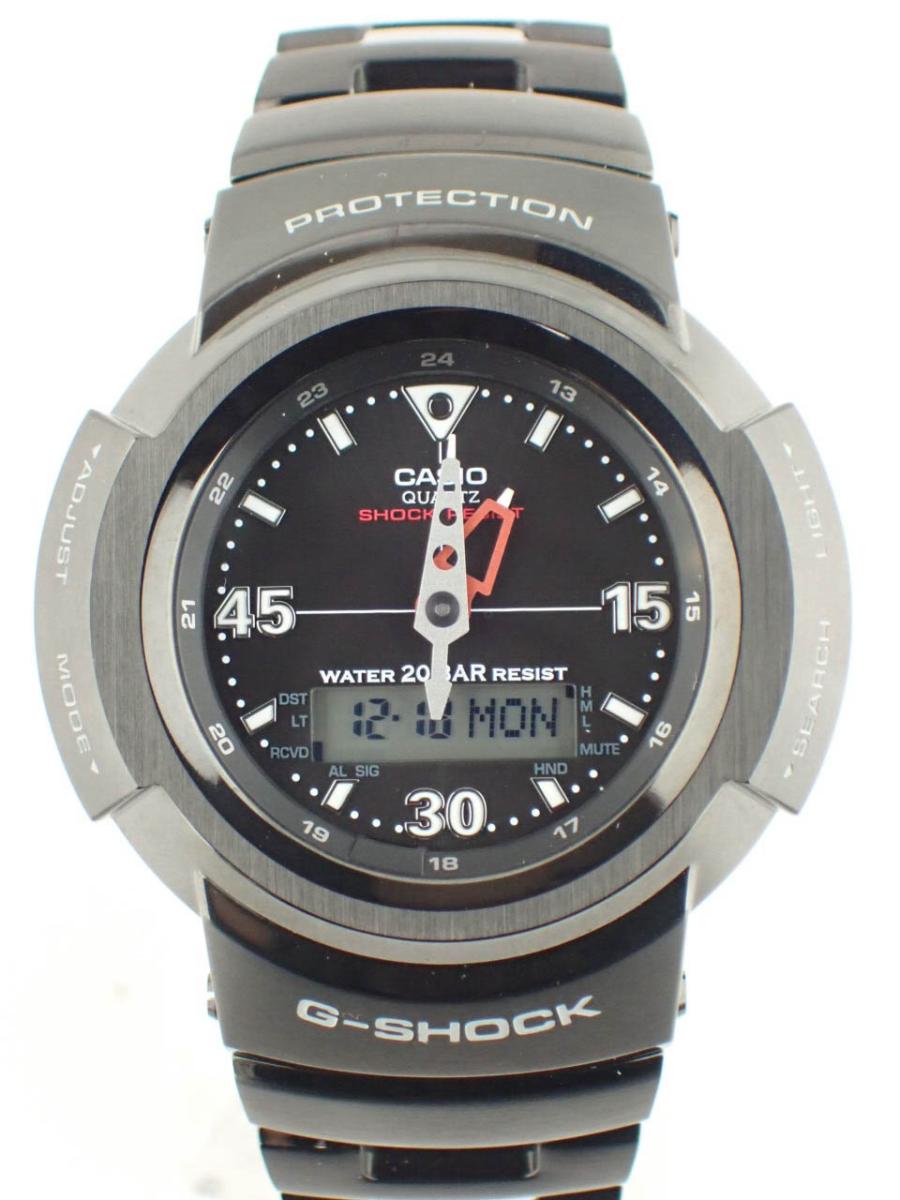 カシオ G-SHOCK AWM-500-1AJF ブラック 44.5mm、メンズ、ブラック文字盤(AA※美品中古)高価買取事例