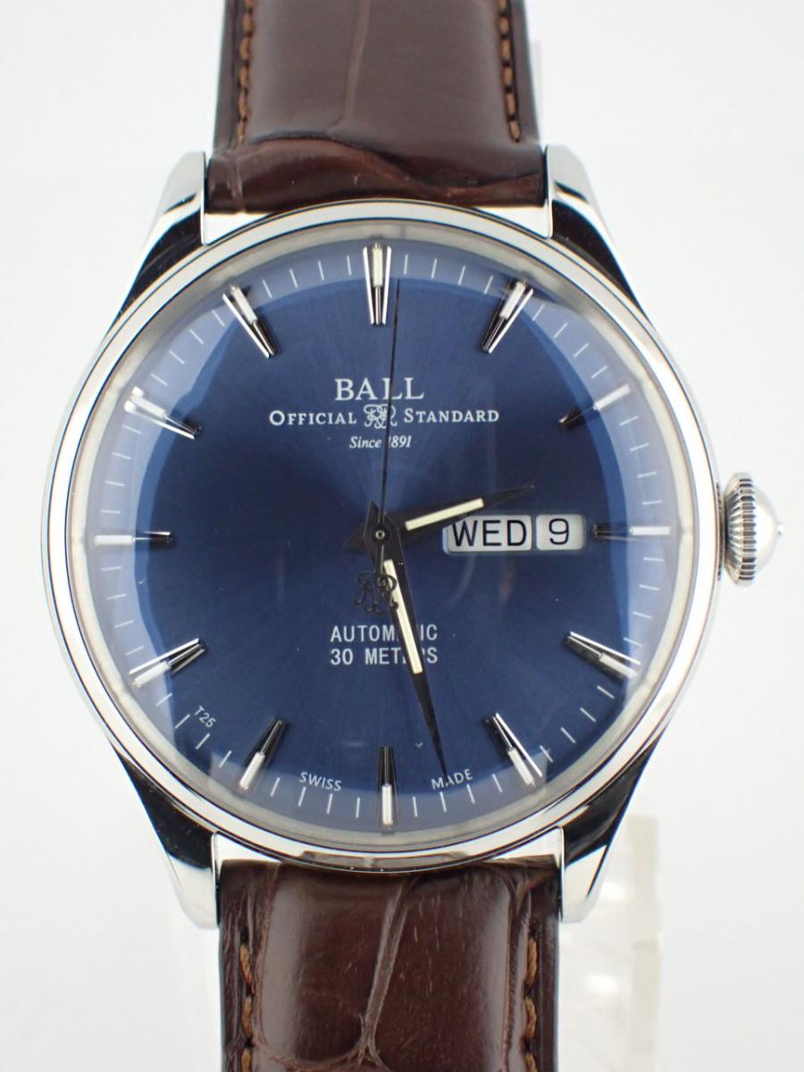 ボールウォッチ トレインマスター NM2080D-LJ-BE ブルー 40mm、メンズ(AA※中古美品)