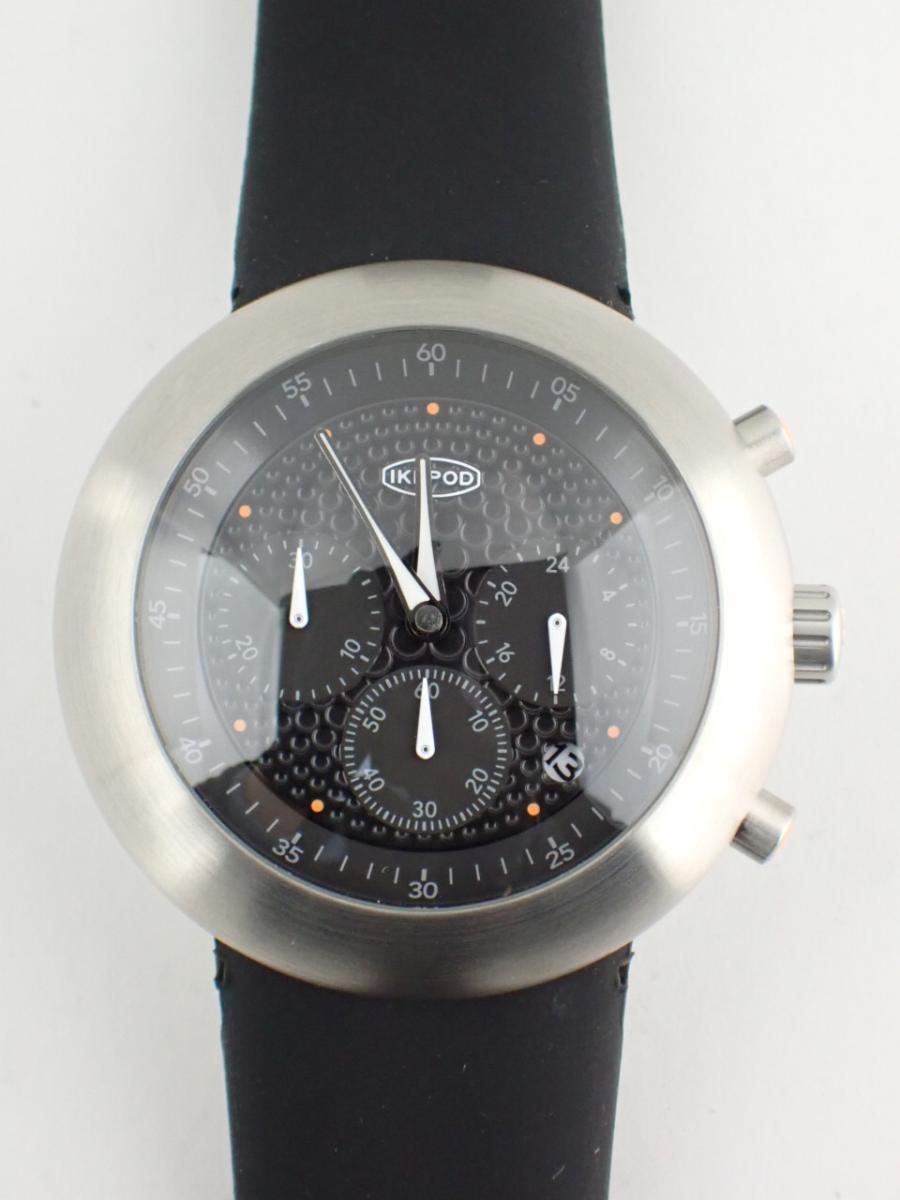 アイクポッド クロノポッド IPC004SILB ブラック 44mm、シリコンベルト、メンズ(UN※未使用)