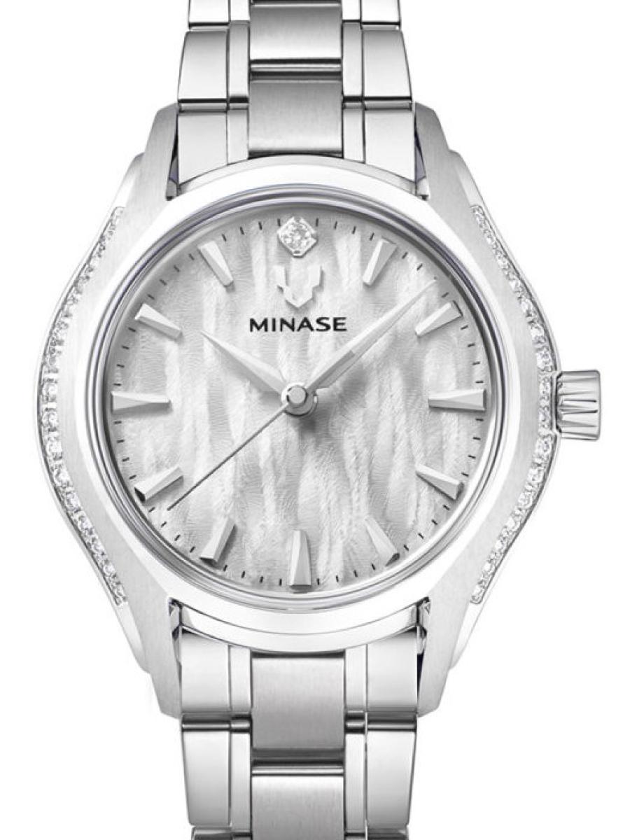 ミナセ ルナアーチ UG01-M01NWH-SSBD シルバーホワイト 31.3mm、ブレスレットモデル、レディース(新品未使用)