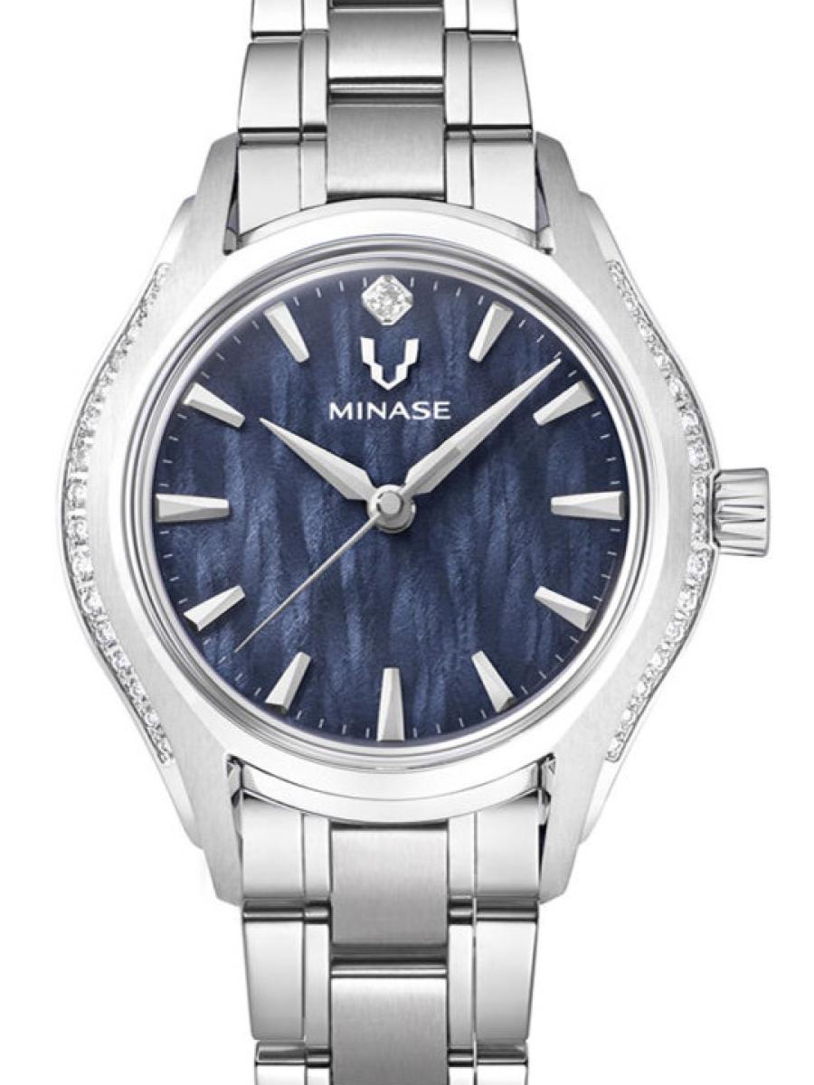 ミナセ ルナアーチ UG01-M01NNV-SSBD ネイビーブルー 31.3mm、ブレスレットモデル、レディース(新品未使用)