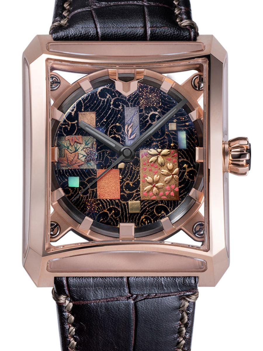 ミナセ 蒔絵 VM15-LDBMA1-KPJ 漆蒔絵 37.4mm×46.5mm、漆シリーズ、四季(新品未使用)