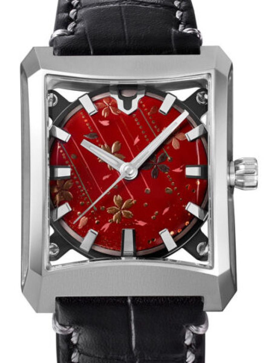 ミナセ 蒔絵 VM07-LBKMA6-SSD レッド 流れ桜、FIVE WINDOWS、Mid size (新品未使用)