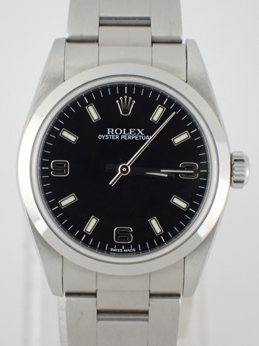 ロレックス オイスターパーペチュアル 77080 ブラック 31mm径、レディース(A※小傷あり)