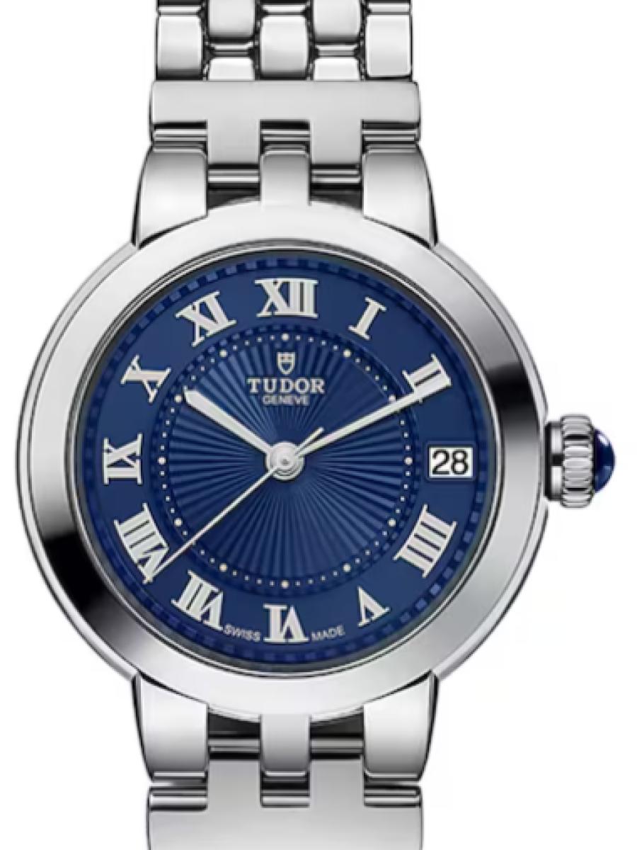 チューダー クレアドローズ M35800-0009 ブルー クレア ドゥ ローズ　ブルーダイヤル　デイト表示　アクセサリーウォッチ レディースモデル　レディース　キャリバー T601　マニュファクチュール(新品未使用)