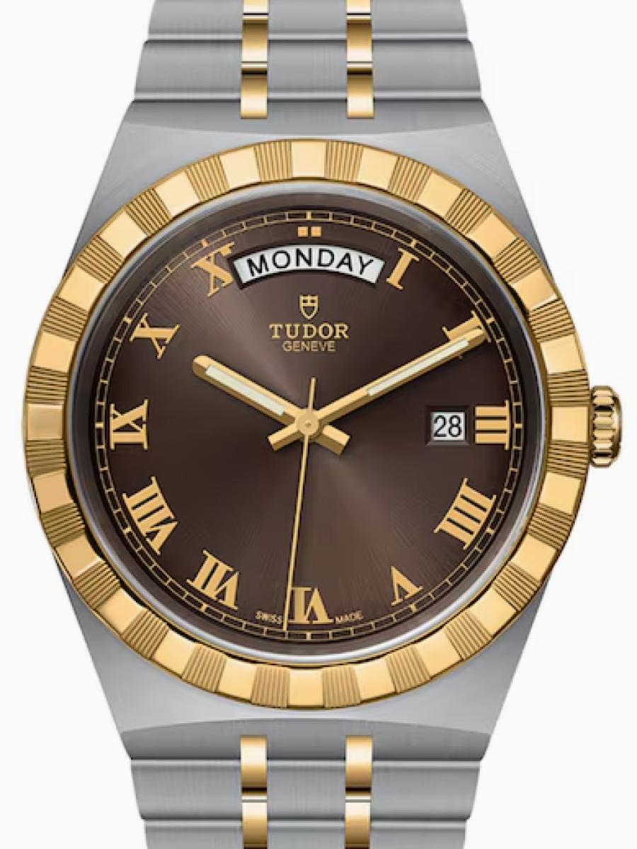 チューダー ロイヤル M28603-0007 チョコレート コラボモデル　チョコレートダイヤル　デイト表示　デイ表示　 メンズ　メンズモデル　41ｍｍ　キャリバー T603　パワーリザーブ約38時間　(新品未使用)