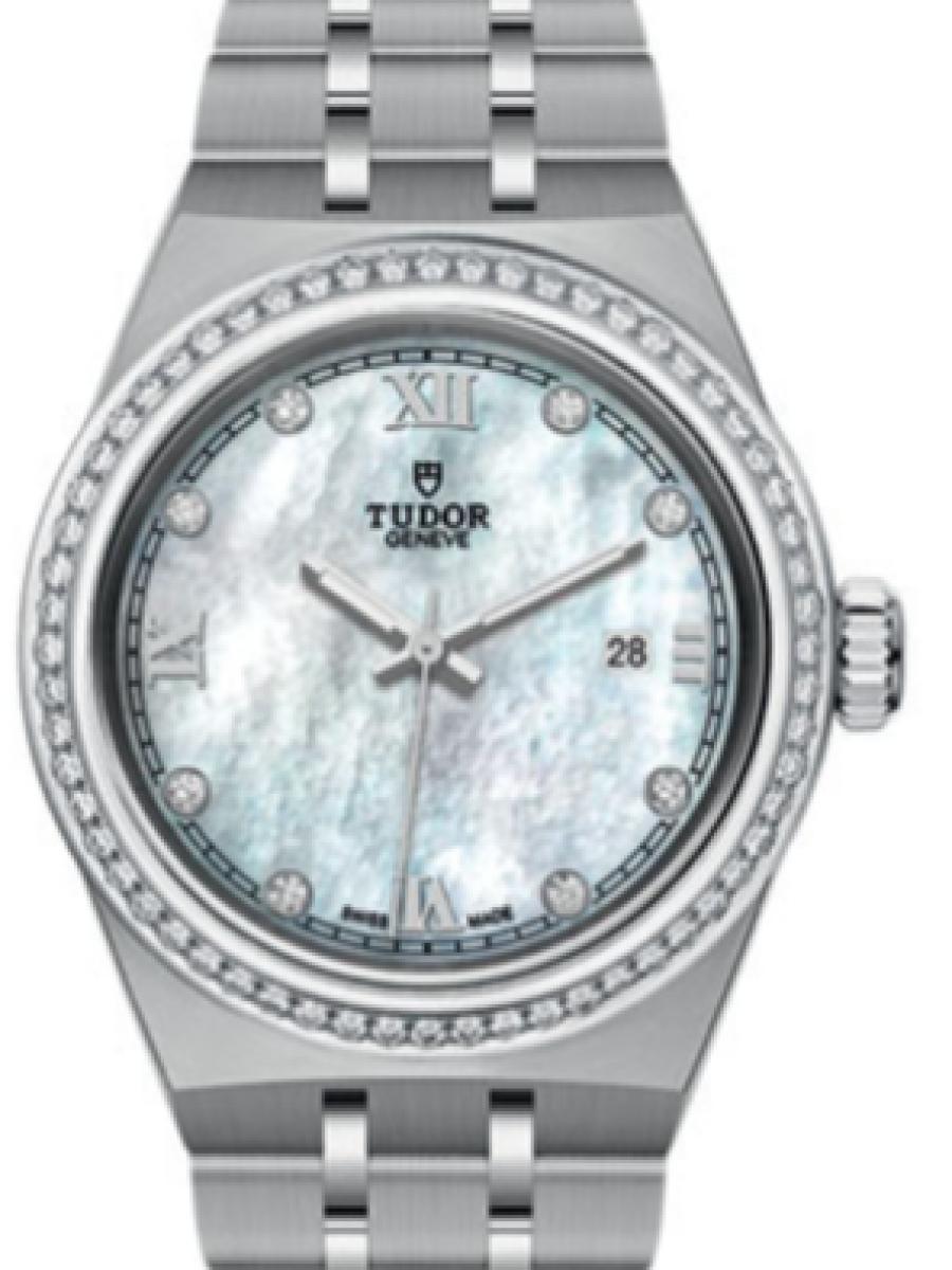 チューダー ロイヤル M28320-0001 マザーオブパール マザーオブパールダイヤル　ダイヤ　デイ代表示 レディース　レディースモデル　28ｍｍ　キャリバー T201　パワーリザーブ約38時間(新品未使用)