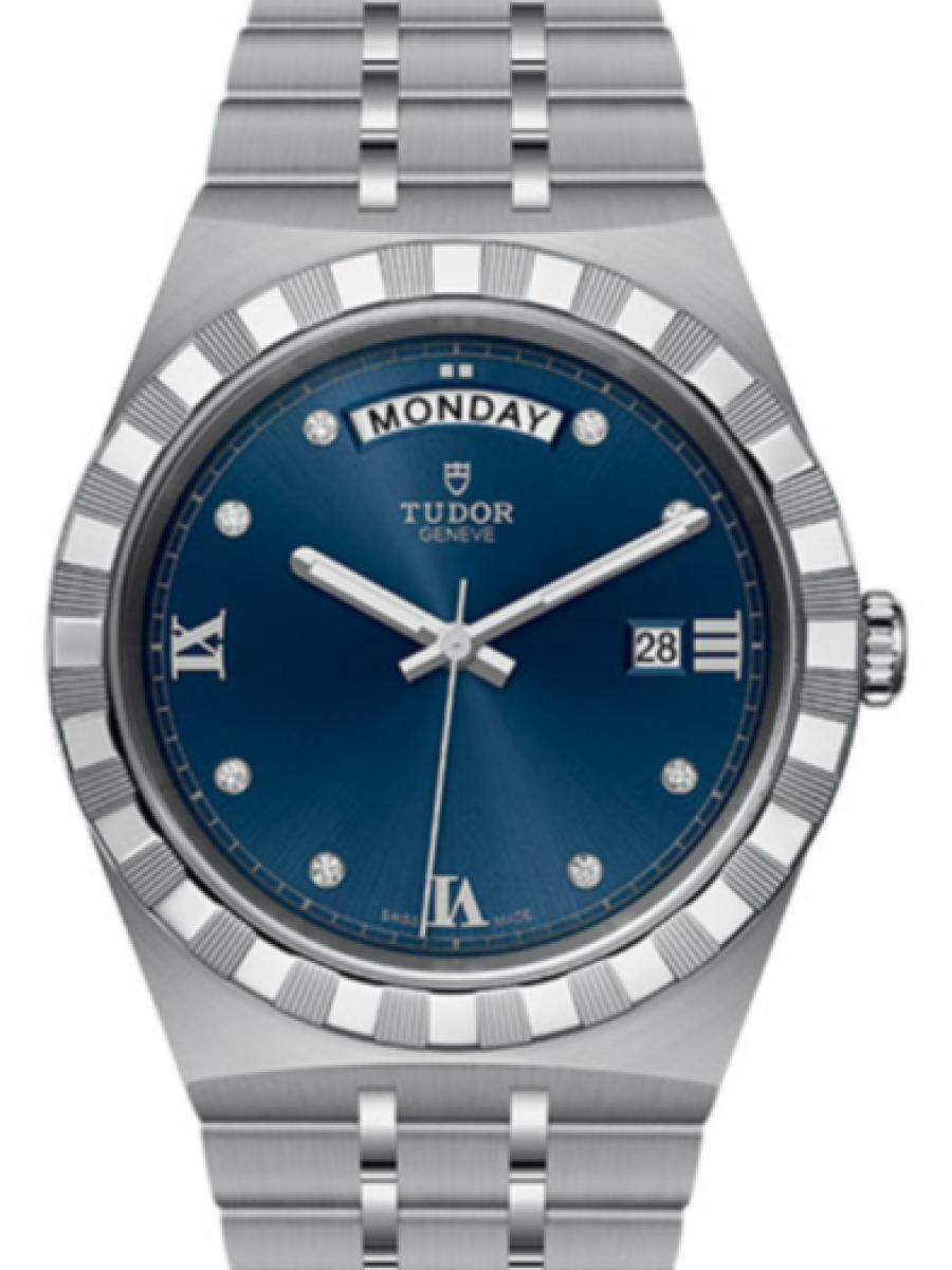 チューダー ロイヤル M28600-0006 ブルー ブルーダイヤル　デイデイト表示　ダイヤインデックス　ローマインデックス メンズ　メンズモデル　41ｍｍ　キャリバー T603　パワーリザーブ約38時間(新品未使用)