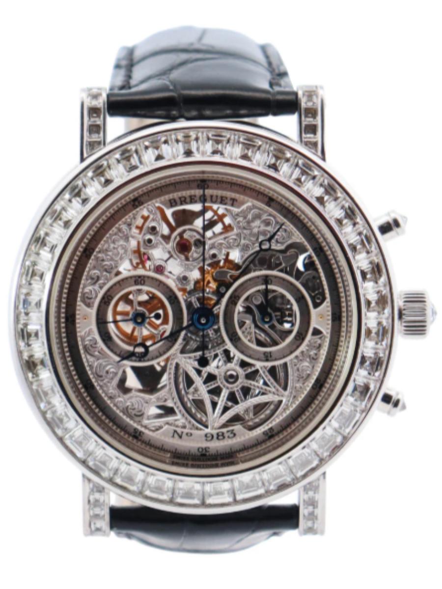 ブレゲ クラシック 5238BB/10/9V6/DD00 スケルトン クラシッククロノグラフィー5238　クロノ　ダイヤ　スケルトンダイヤル メンズ　メンズモデル　40.3 mm　ブラックアリゲーター　(新品未使用)