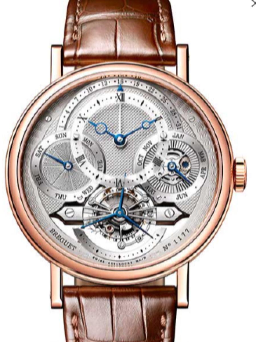ブレゲ クラシック 3797BR/1E/9WU シルバー クラシックトゥールビヨン3767　ギョーシェ加工 メンズ　メンズモデル　41 mm　18Kローズゴールド　ブラウンアリゲーターベルト(新品未使用)