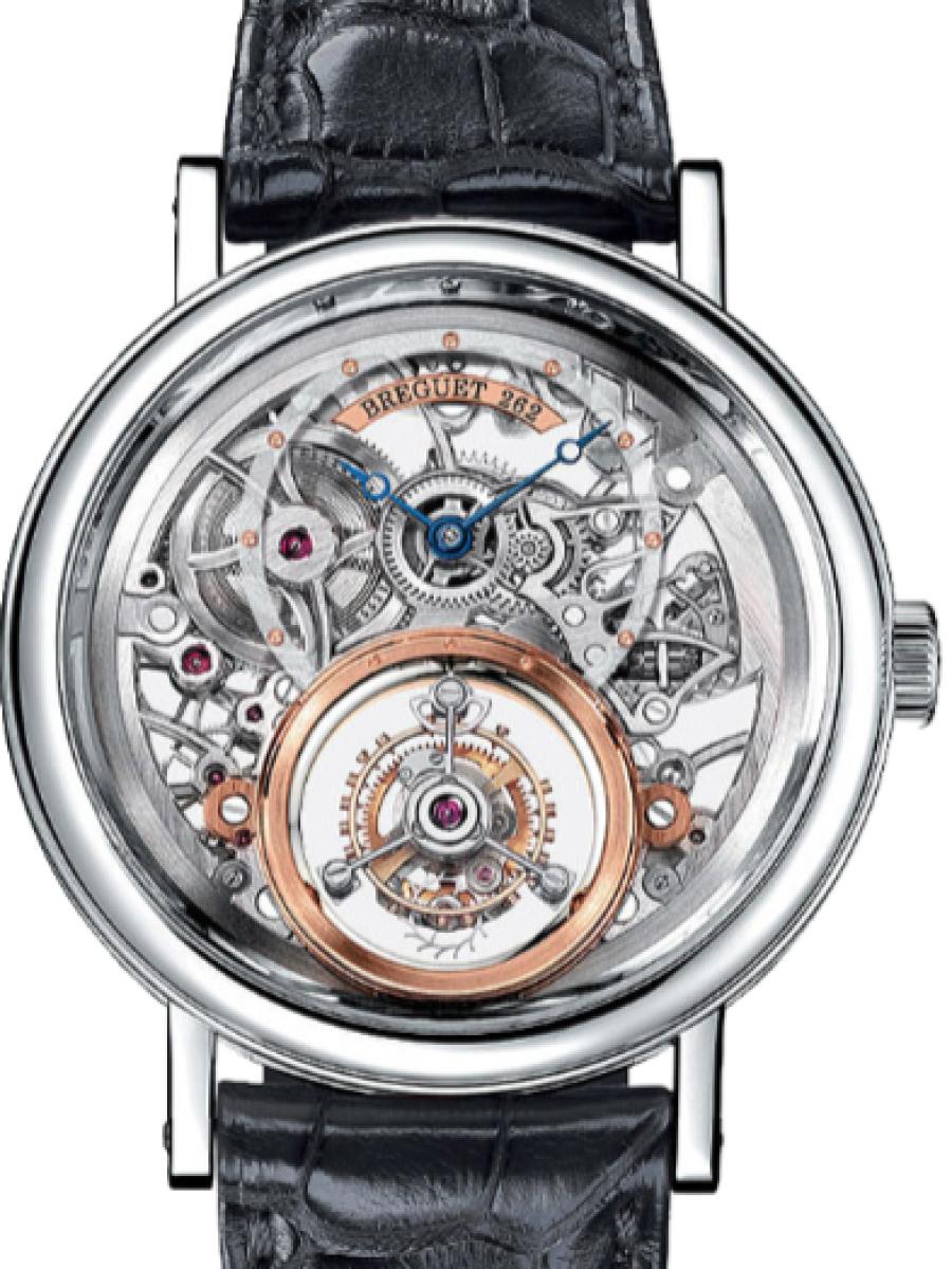 ブレゲ クラシック 5335PT/42/9W6 スケルトン クラシックトゥールビヨンメシサイダー5335　スケルトンダイヤル メンズ　メンズモデル　40 mm　プラチナサファイアケースバック　アリゲーター(新品未使用)