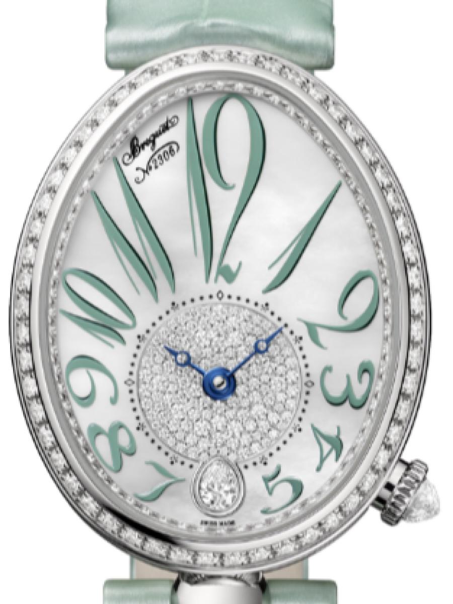 ブレゲ クイーンオブネイプルズ 8918BB/5D/964-D0 マザーオブパール レーヌ・ド・ナプル8918　ホワイトマザーオブパール　ダイヤ　楕円ケース　ビックインデックス レディース　レディースモデル　28.5 mm　サファイアケースバック　アリゲーター(新品未使用)