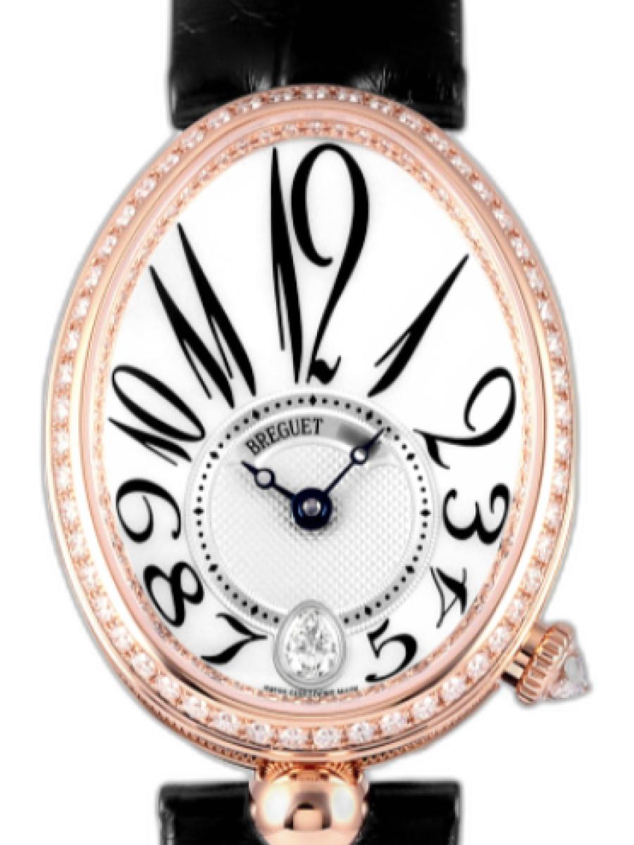 ブレゲ クイーンオブネイプルズ 8918BR/2C/364-D00D ホワイト レーヌ・ド・ナプル8918　ホワイトダイアル　ダイヤ　楕円ケース　ビックインデックス レディース　レディースモデル　28.5 mm　カーフ　パワーリザーブ 45時間(新品未使用)