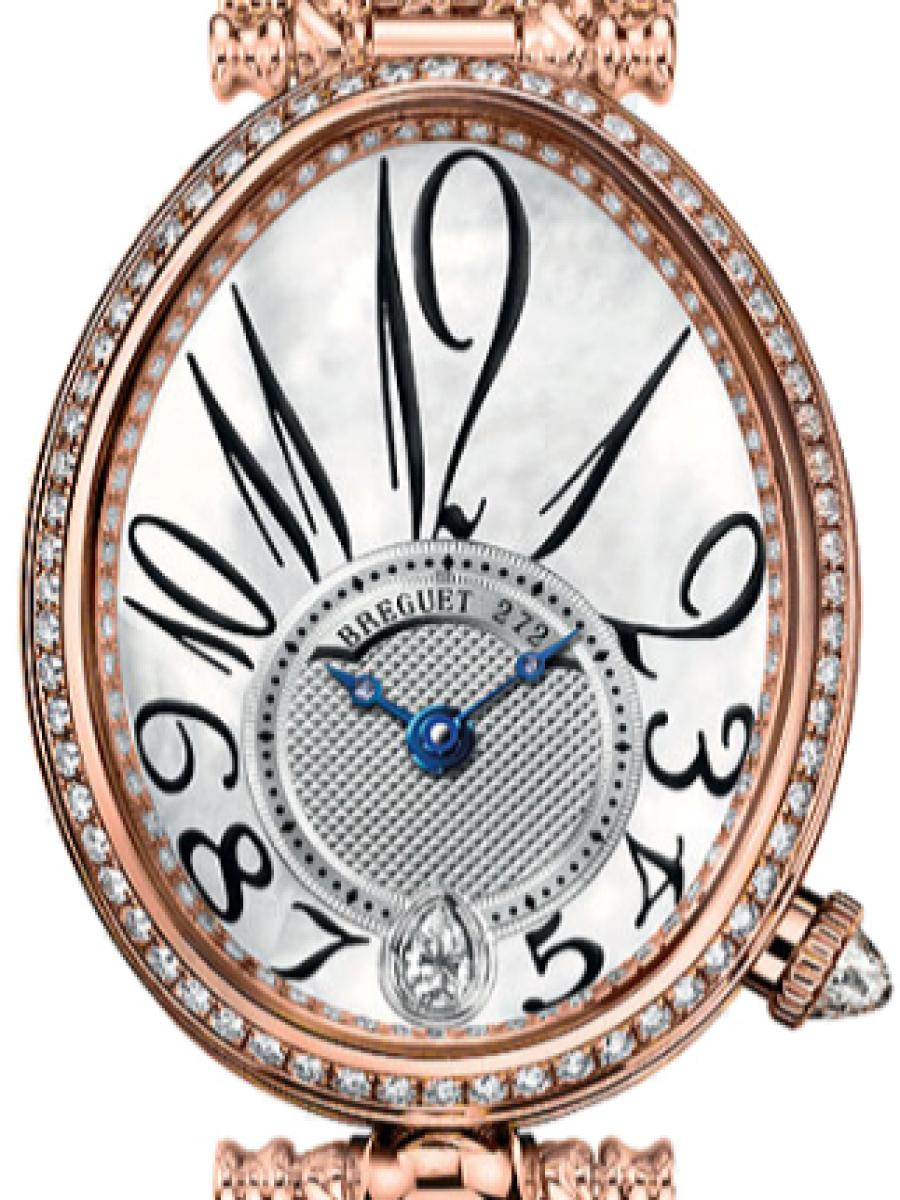 ブレゲ クイーンオブネイプルズ 8918BR-58-J20-D000 マザーオブパール レーヌ・ド・ナプル8918　ホワイトマザーオブパール　ダイヤ　楕円ケース　ビックインデックス レディース　レディースモデル　28.5 mm　ローズゴールドストラップ　18Kローズゴールド(新品未使用)