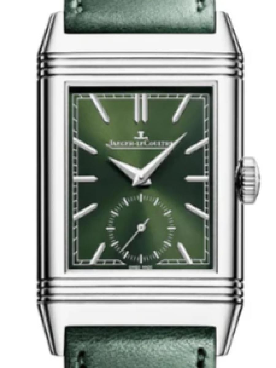 ジャガールクルト レベルソ Q397843J グリーン 限定モデル　グリーンダイヤル　スモールセコンド　レベルソ・トリビュート スモールセコンド メンズ　メンズモデル　45.6 x 27.4 mm　アリゲーターベルト　サンレイ仕上げ(新品未使用)