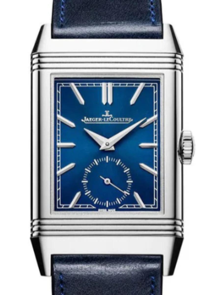 ジャガールクルト レベルソ Q397848J ブルー レベルソ・トリビュート スモールセコンド　ブルーダイヤル　サンレイ仕上げ　 メンズ　メンズモデル　45.6 x 27.4 mm　アリゲーターベルト　(新品未使用)