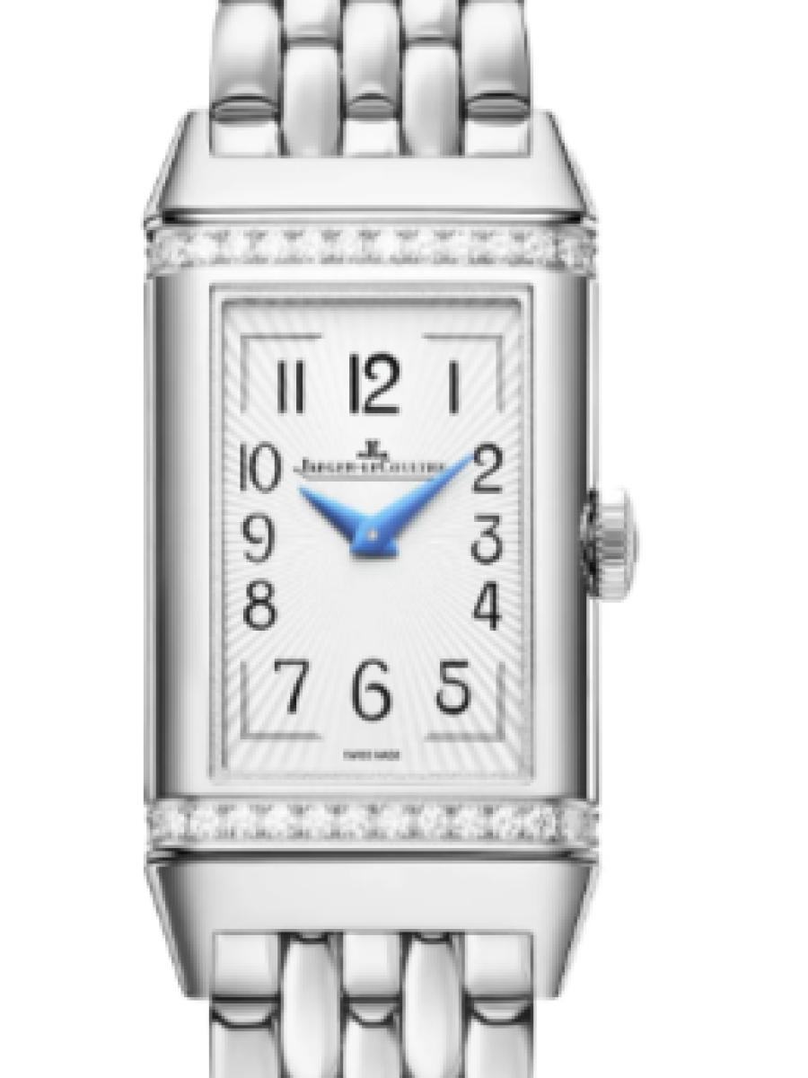 ジャガールクルト レベルソ Q334818J シルバー 限定仕様モデル　レベルソ・ワン デュエット　ダイヤ　ギョーシェ加工 レディースモデル　レディース　40.1 x 20 mm 　デュエット ウォッチ　替えベルトあり(新品未使用)
