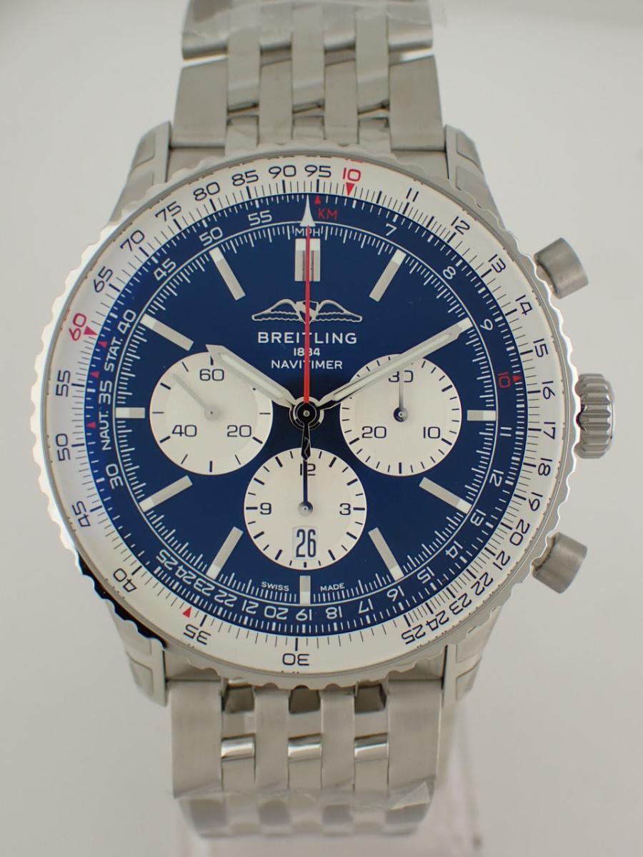 ブライトリング ナビタイマー AB0137211C1A1 ブルー 46mm径、メンズ(NS※新品)